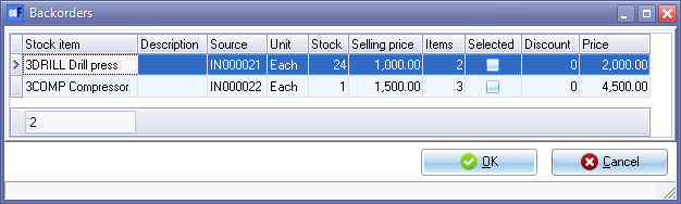 Create backorders to deliver