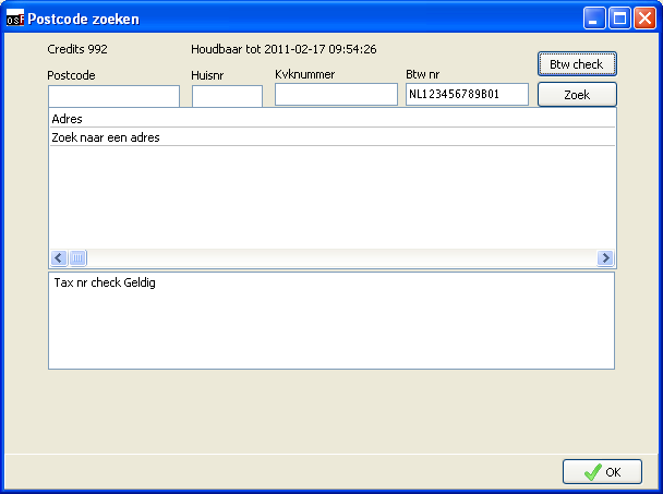 KvK nummer lookup plugin